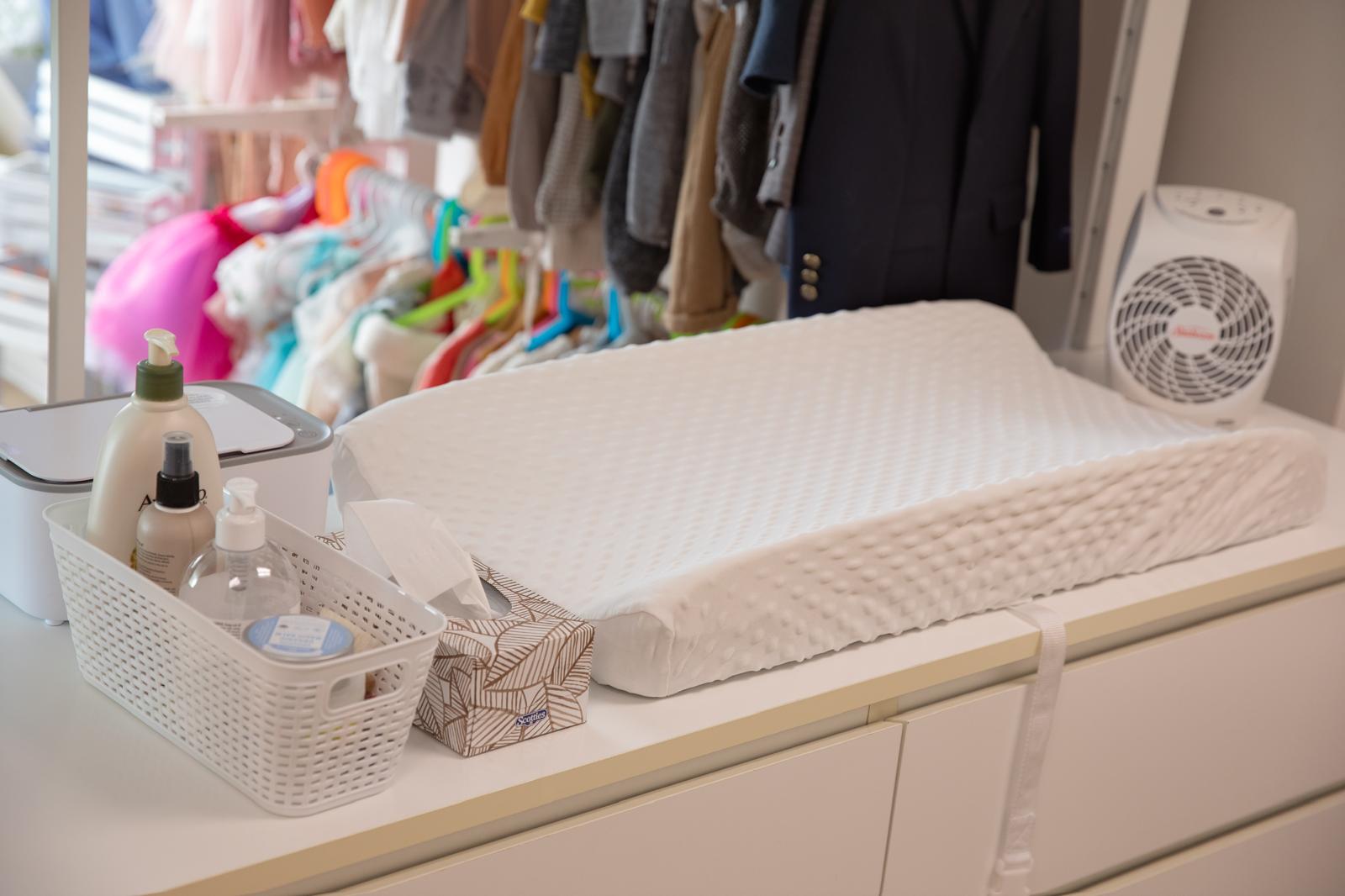 Certified changing table! Complete with all the products you might have in your own nursery!