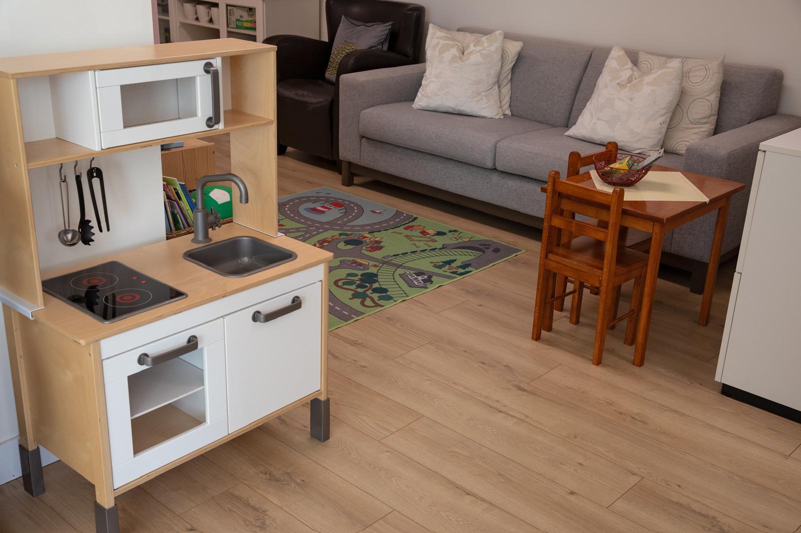 Play area with kitchen